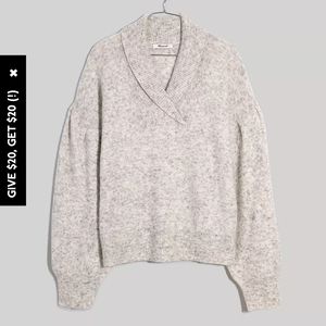 Madewell Vinson Shawl Collar Sweater NWT size L